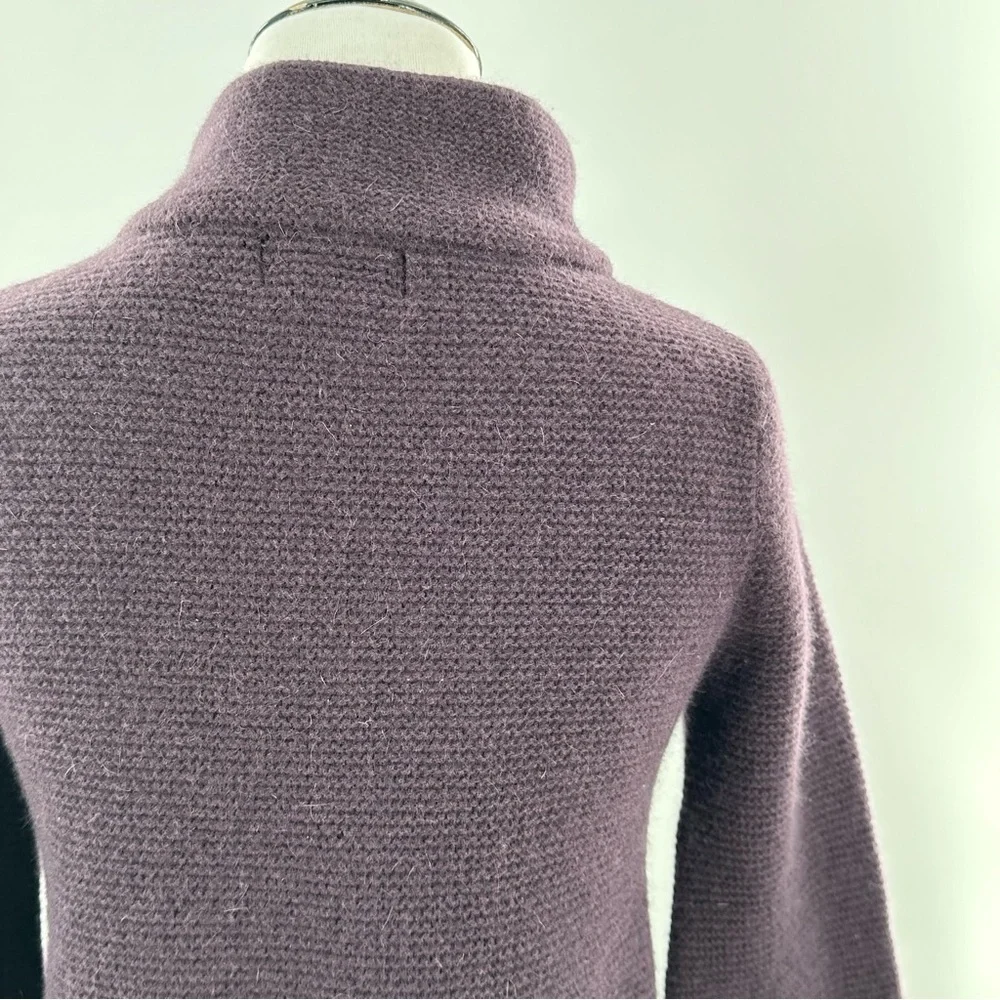Fenn Wright Manson cardigan sweater M 70% lambswool 20% angora purple lagenlook